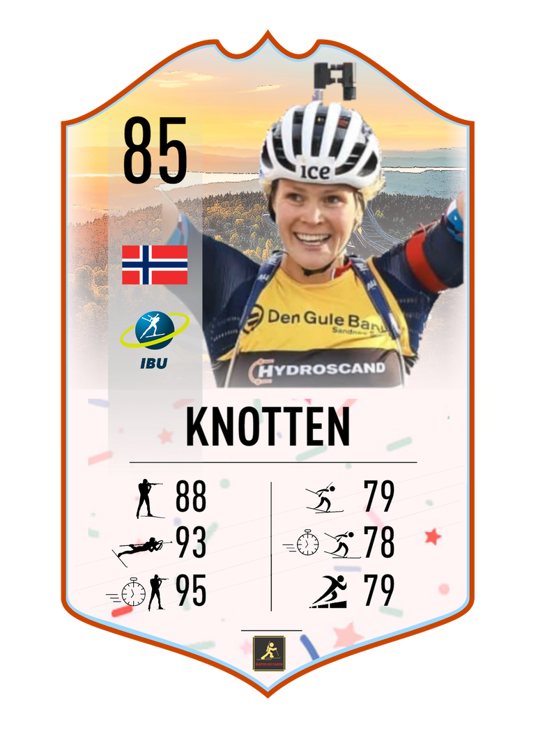 Karoline Knotten - Summer Star - Winner of the women super sprint at Blink Festival 2023 - Biathlon Cards